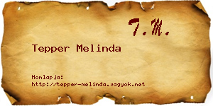 Tepper Melinda névjegykártya